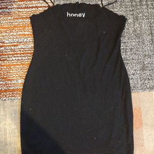 Shein Black Honey Tank Top Dress